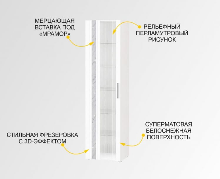 Шкаф-витрина большой (лев/прав) Николь 603.06_1
