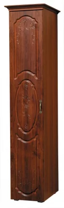 Шкаф однодверный с полками от набора для гостиной Грация 8.1 Итальянский орех/Кедр глянец_0