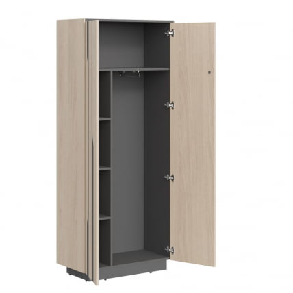 Шкаф для одежды Line СФ-574401 Дуб светлый Черный графит_1