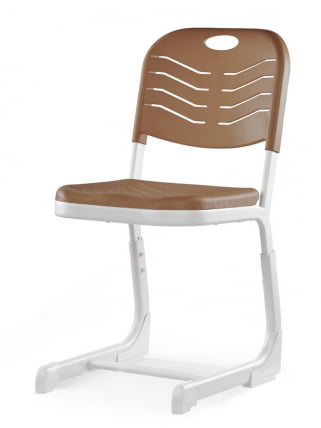 Стул ученический регулируемый пластиковый (рост 5-7) Мокко_0