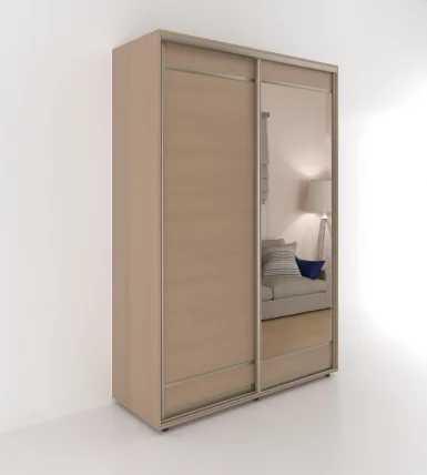 Шкаф-купе 2-х дверный Акцент-Лайт Д3 1600х600 Дуб молочный_0