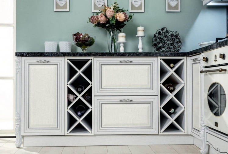 Тумба кухонная винная Тип 4 Италия ЛД 270.070.000 Белая_2