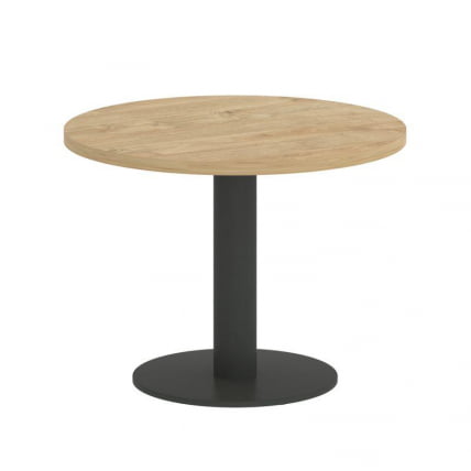 Оникс Директ Стол журнальный круглый О.СДЖ-1 Тиквуд Светлый/Металл Антрацит 600*600*450 / O.SJ-1_0