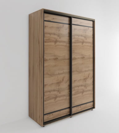 Шкаф-купе 2-х дверный Акцент-Лайт Д3 1600х600 Дуб крафт золотой_0