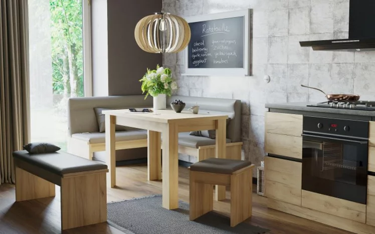 Модульный кухонный уголок Бавария 01 Дуб золотой Nitro Mink_0