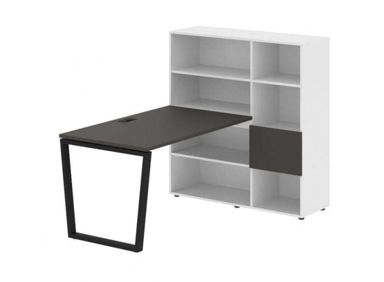 Рабочая станция EDIS EVRST 1213 Мокко Черный Белый_0