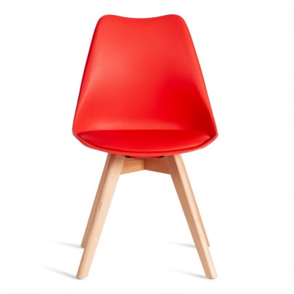 Стул TULIP (mod. 73-1) дерево/пластик/экокожа, 47,5x55x80 см, Красный (Red)_4