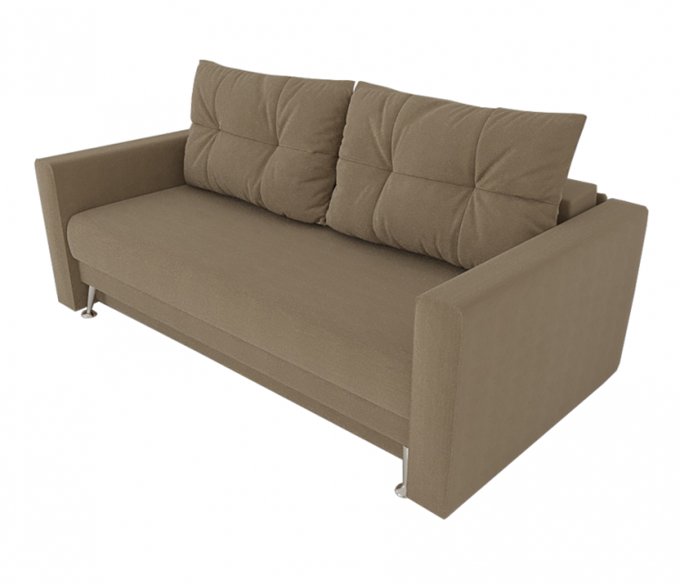 Диван Квадро с мягкими подлокотниками (Berhouse) Цвет фасада: Беж Велюто 05; Тип: Прямой; Материал фасада: Металл/Велюр_0