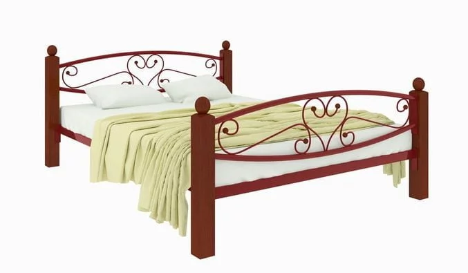 Кровать Каролина Lux plus 1200х2000 Красная_0