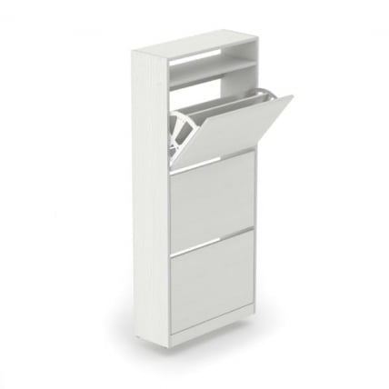 Тумба для обуви 3-х уровневая Выбеленное дерево_1