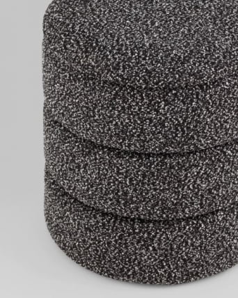 Пуф с ящиком Hive XS букле черный меланж_2