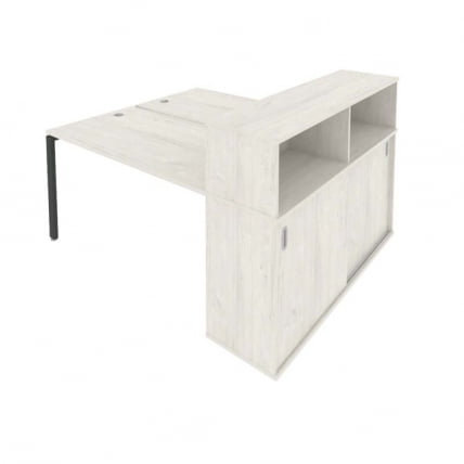 Рабочая станция с опорным шкафом-купе Metal System Б.РС-СШК-2.3 Наварра/Антрацит_0