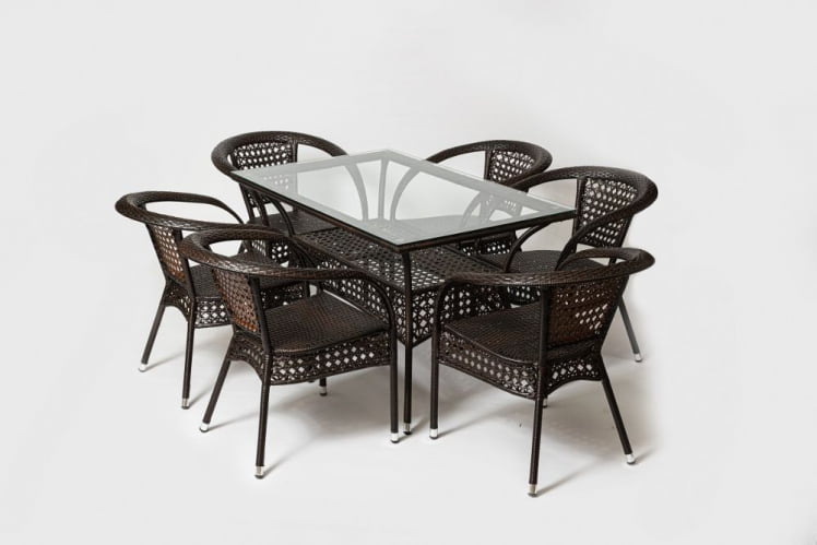 Комплект садовой мебели (стул RC 16 / стол RT -А 206) Коричневый_0