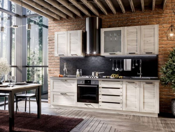 Кухонный гарнитур Винченца №7 Белый Дуб Крафт белый_0