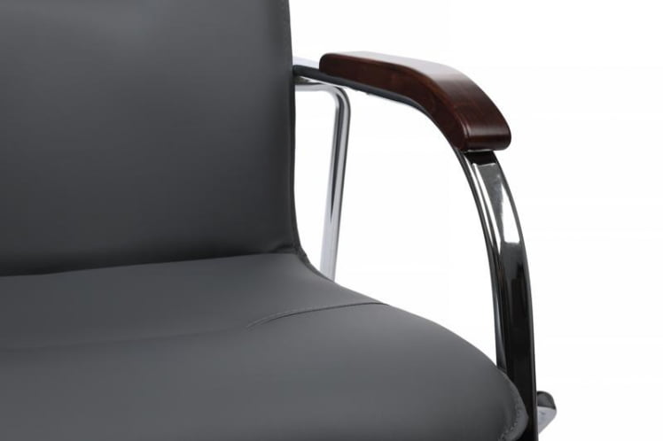 Стул Самба с деревянными подлокотниками SMB-02H Хром гальв. Серый_8