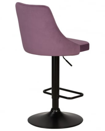 Стул барный ДОБРИН ДЖОСЕПХ БЛАCК (пудрово-сиреневый велюр (МДЖ9-52)) 2 шт / DOBRIN JOSEPH BLACK (MJ9-52))_3