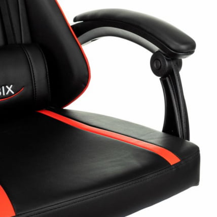 Кресло компьютерное BRABIX Shooter GM-123, 2 подушки, экокожа, черное/красное_9