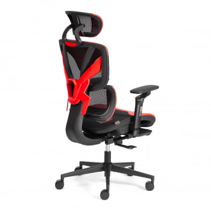 Кресло KingCobra иск. кожа / сетка, черный / красный_2