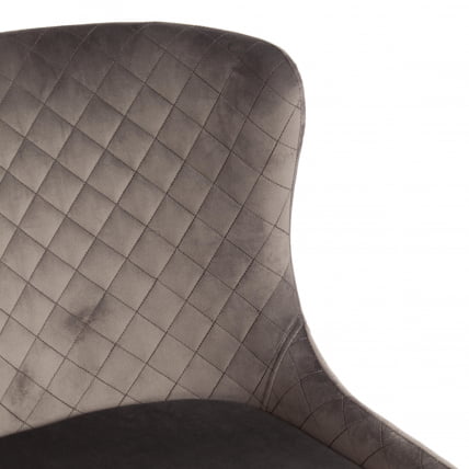 Стул MANTRA (mod. 713) ткань/металл, 49х61х82 см, высота до сидения 49 см, серый barkhat 26/черный_6