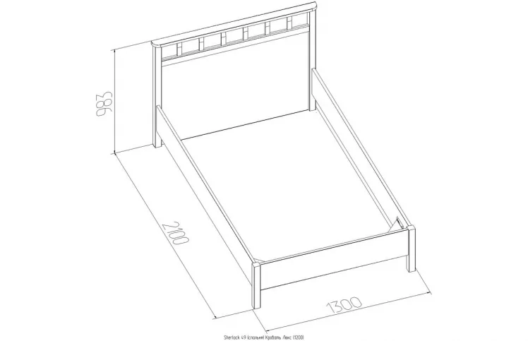 Кровать Люкс (1200) Sherlock 49 Орех шоколадный (спальня)_1