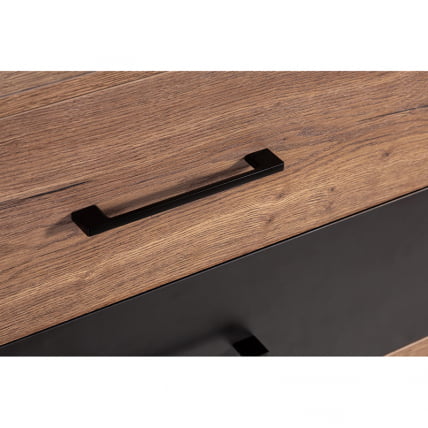 Комод Лофт с 3 ящиками Дуб табак/Графит / Loft_4