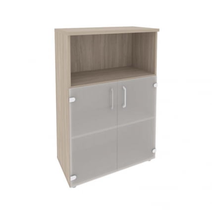 Шкаф средний широкий (2 низких фасада стекло) ONIX O.ST-2.2 Дуб Аттик_0