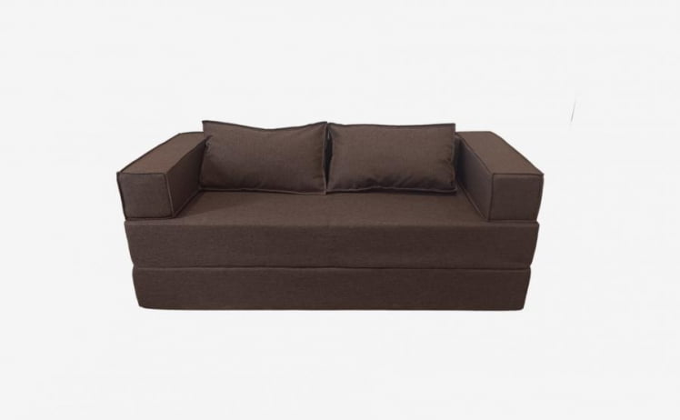 Диван прямой бескаркасный Хит (Berhouse) Цвет фасада: Кофе; Тип: Прямой; Материал фасада: Рогожка_0