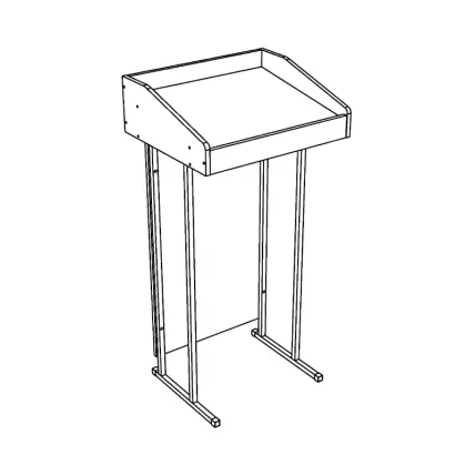 Трибуна напольная на металлическом каркасе АЛц.ТНп-м_1