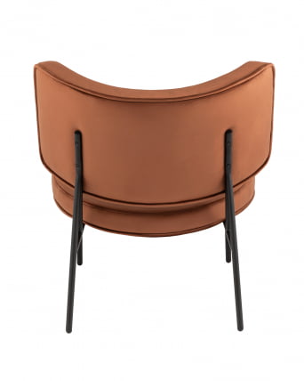 Кресло District Lounge велюр Шоколадный_3