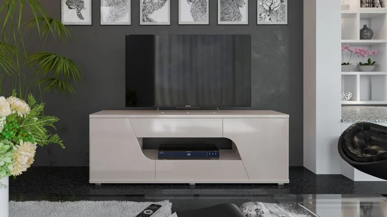 Тумба ТВ тип 5 Diamond Бежевый глянец_2