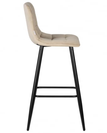 Стул барный ДОБРИН НИCОЛЕ (черные матовые ножки, мокко велюр (108-104)) 2 шт / DOBRIN NICOLE_3