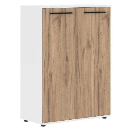 Шкаф с глухими средними дверьми ЕДИС ЕМCС 85.1 Дуб Денвер светлый Черный Белый / EDIS EMCS_0