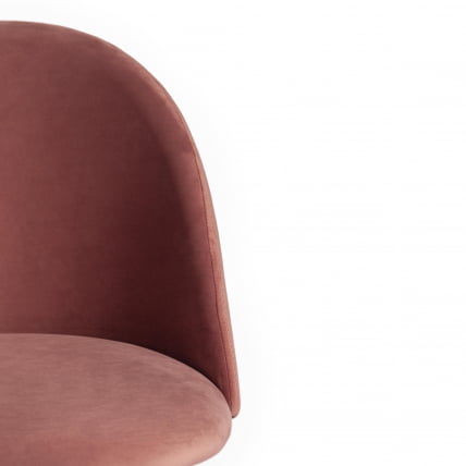 Стул MONRO (mod. 710) ткань/металл, 56х51х80 см, высота до сиденья 47 см, коралловый barkhat 15 /черный_5