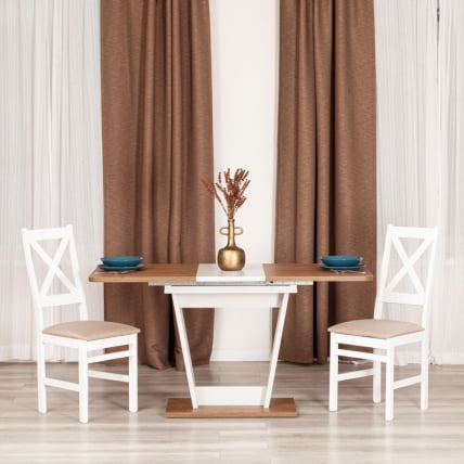 Стол обеденный FOX раздвижной ЛДСП, 68.6x110-145x75 см, Дуб Канзас/Пепел_12