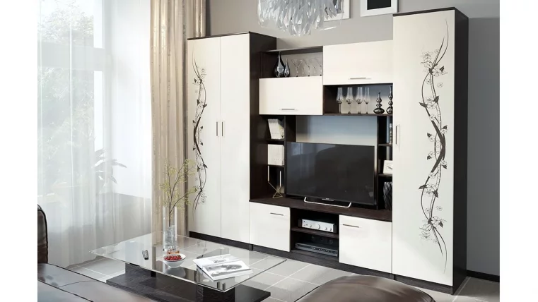 Набор мебели для общей комнаты Венера Венге Цаво Дуб Белфорт с рисунком_1