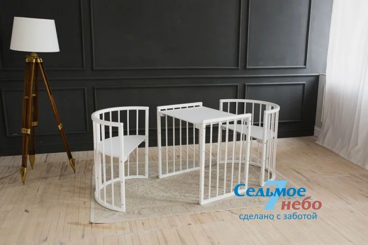 Кровать-трансформер 6-в-1 Merry Happy 01 Белая_3