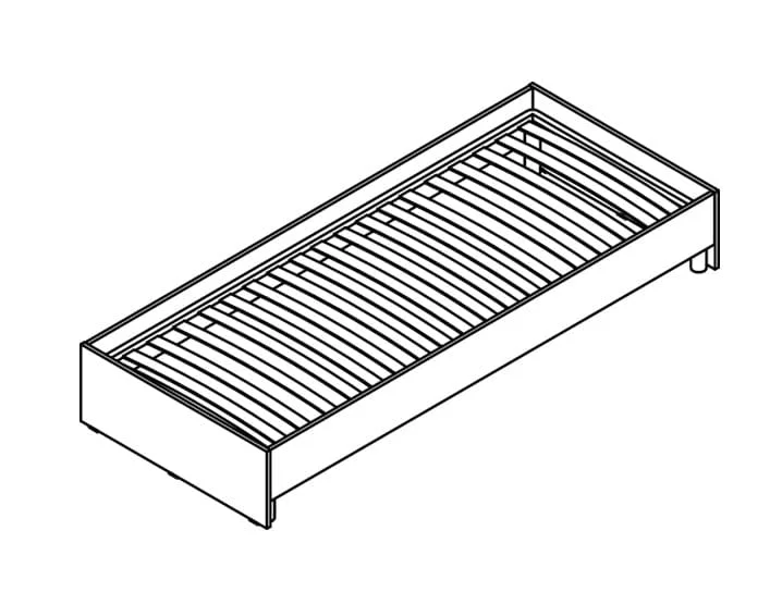 Кровать без изголовья KBW 208 Дуб сонома светлый_2