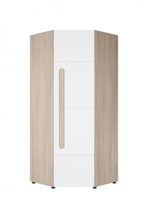 Шкаф угловой Палермо ШК-013 Ясень шимо светлый Белый_0