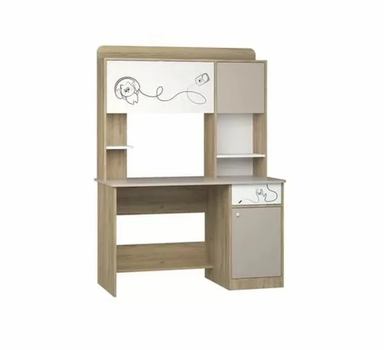 Стол компьютерный Котофей Дуб Ирландский Мокко Белый_0