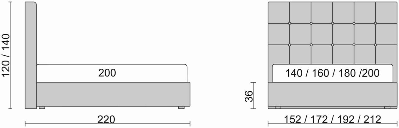 Кровать Crystal Белый_2
