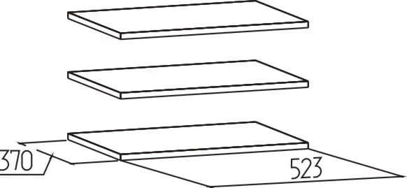 Полки Maiolica 18 Ясень Шимо светлый_2