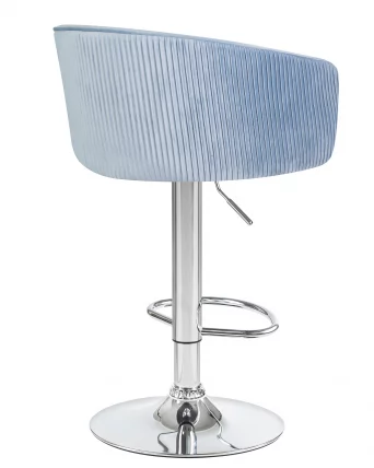 Стул барный DOBRIN DARCY Cеро-голубой велюр 1922-6_3