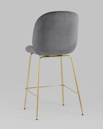 Стул полубарный Beetle со спинкой gold Серый_5