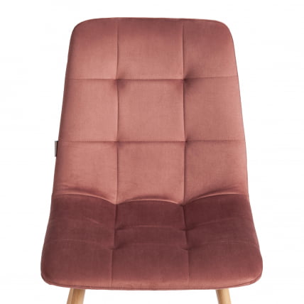 Стул CHILLY (mod. JSC-220) Велюр/металл , 44,5х52,5х88 см, Coral (коралловый) HLR44 / натуральный_6