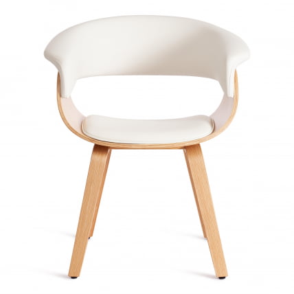 Стул VIMTA (mod.8021) дерево / экокожа, 69х56х77 см, натуральный/белый_4