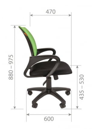 Кресло оператора CHAIRMAN 696 Голубой_3