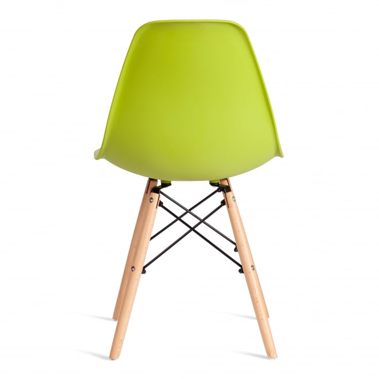 Стул CINDY (EAMES) (mod. 1801) дерево бук/металл/сиденье пластик, 45x51x82 см, Olive (оливковый)_3