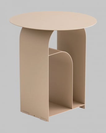 Журнальный столик Arwel металл бежевый_5