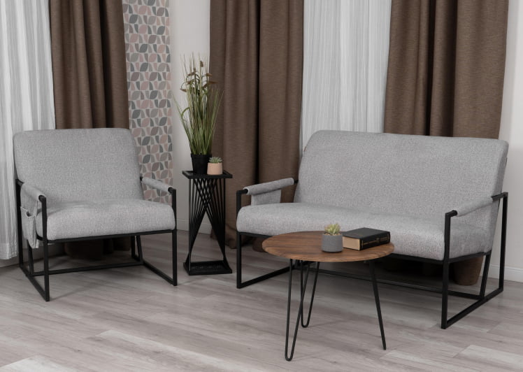 Диван Charli LUX/Чарли Люкс велюр/букле, VT shape silver_11