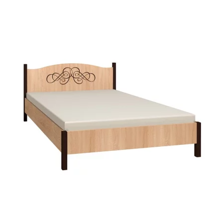 Кровать (1600) ADELE 2 Дуб Сонома/Орех шоколадный(спальня)_0